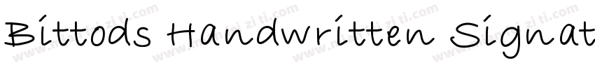 Bittods Handwritten Signature Font字体转换